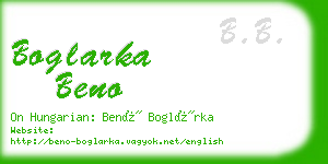 boglarka beno business card